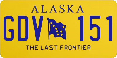 AK license plate GDV151