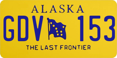 AK license plate GDV153