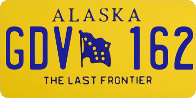 AK license plate GDV162