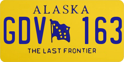 AK license plate GDV163