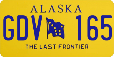 AK license plate GDV165
