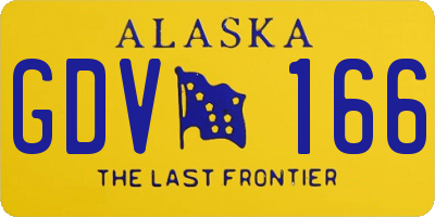 AK license plate GDV166