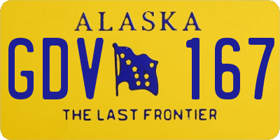 AK license plate GDV167
