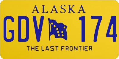 AK license plate GDV174