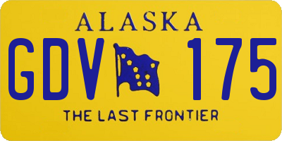 AK license plate GDV175