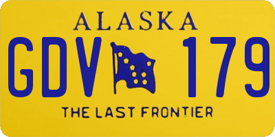 AK license plate GDV179