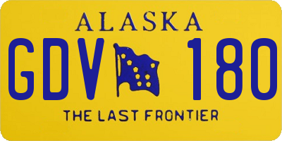 AK license plate GDV180