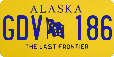 AK license plate GDV186