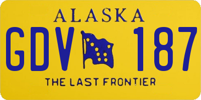 AK license plate GDV187