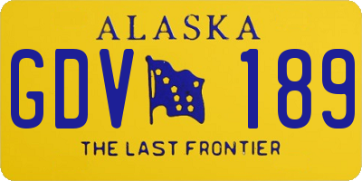 AK license plate GDV189