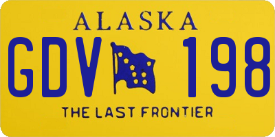 AK license plate GDV198
