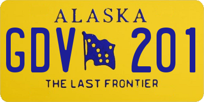 AK license plate GDV201