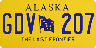AK license plate GDV207