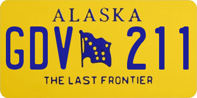 AK license plate GDV211