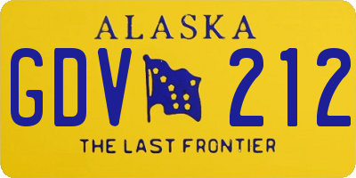 AK license plate GDV212