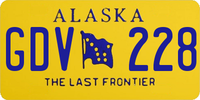 AK license plate GDV228
