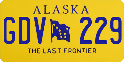 AK license plate GDV229