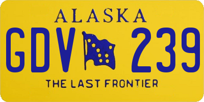 AK license plate GDV239