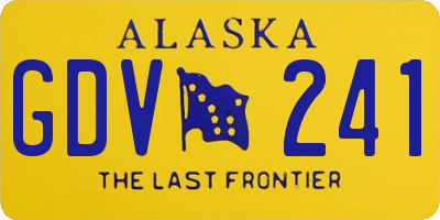 AK license plate GDV241