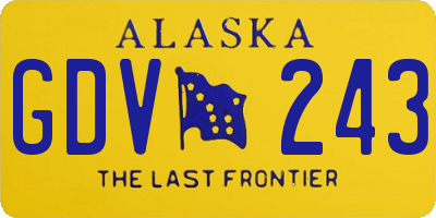 AK license plate GDV243