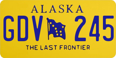 AK license plate GDV245