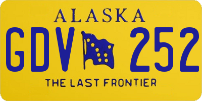 AK license plate GDV252