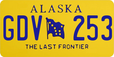 AK license plate GDV253