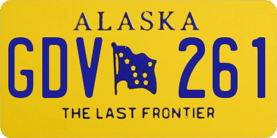 AK license plate GDV261