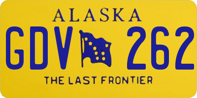 AK license plate GDV262