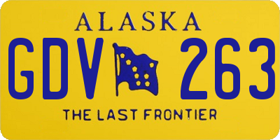 AK license plate GDV263