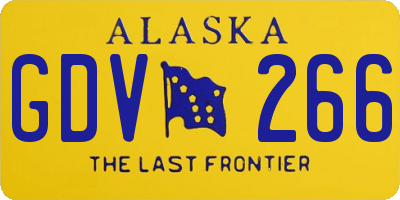 AK license plate GDV266