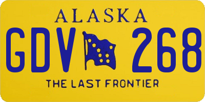 AK license plate GDV268