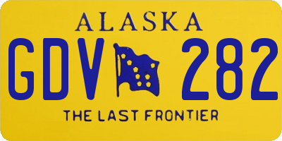 AK license plate GDV282