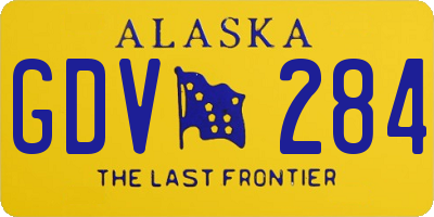 AK license plate GDV284