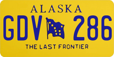 AK license plate GDV286