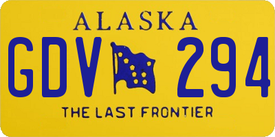 AK license plate GDV294