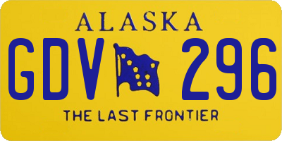 AK license plate GDV296