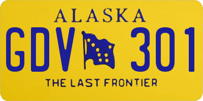 AK license plate GDV301