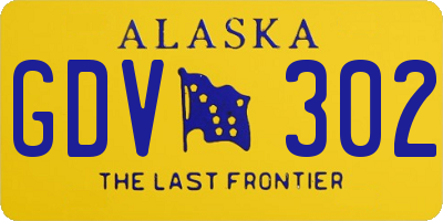 AK license plate GDV302