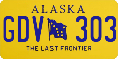 AK license plate GDV303