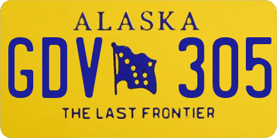 AK license plate GDV305