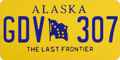 AK license plate GDV307