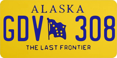 AK license plate GDV308