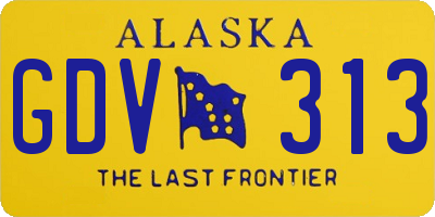 AK license plate GDV313