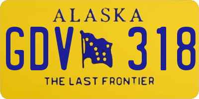 AK license plate GDV318