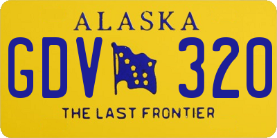 AK license plate GDV320