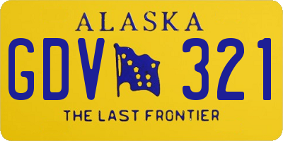 AK license plate GDV321