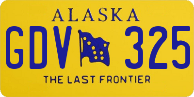 AK license plate GDV325