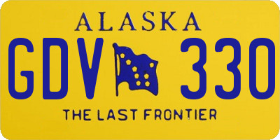 AK license plate GDV330