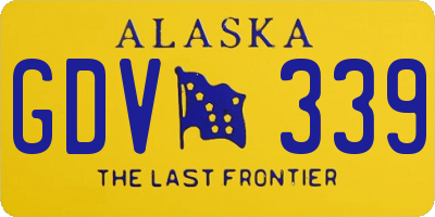 AK license plate GDV339